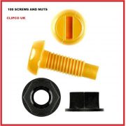 NUMBER-PLATE-SCREWS-AND-NUTS-PLASTIC-100PKT-YELLOW-293806063630